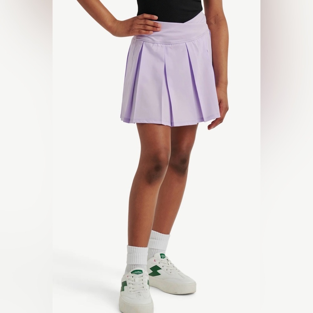 Justice Girls Lavender Pleated Skort Built-In‎ Shorts Size XL (16/18) NWT